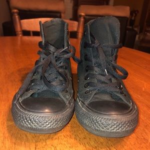 Black high top converse